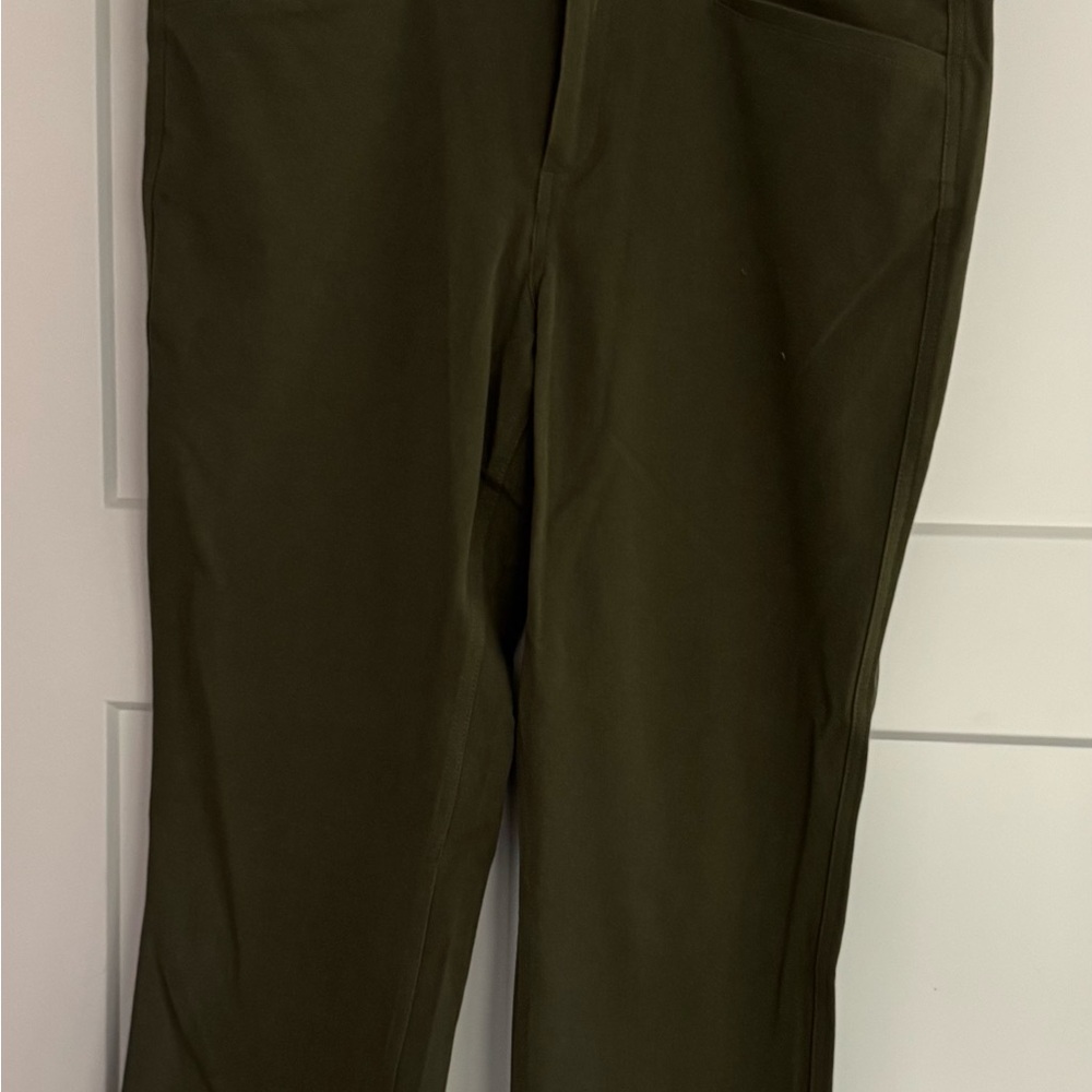 Banana Republic olive green slacks.